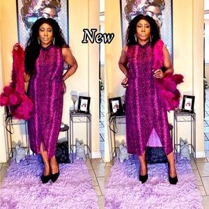 Michael Kors Pink and Black Patterned Dress